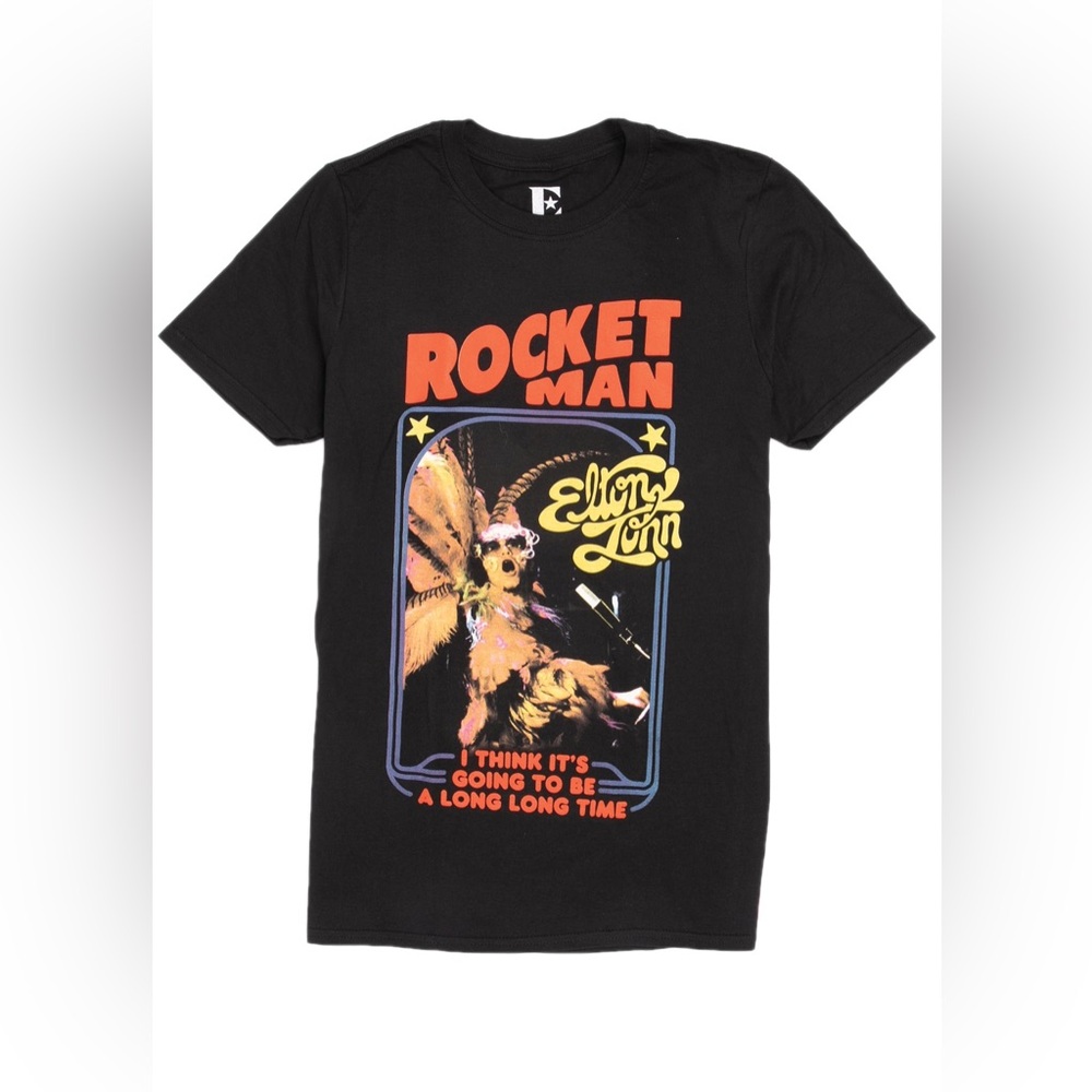 - Unisex Elton John rocket man t shirt - size M